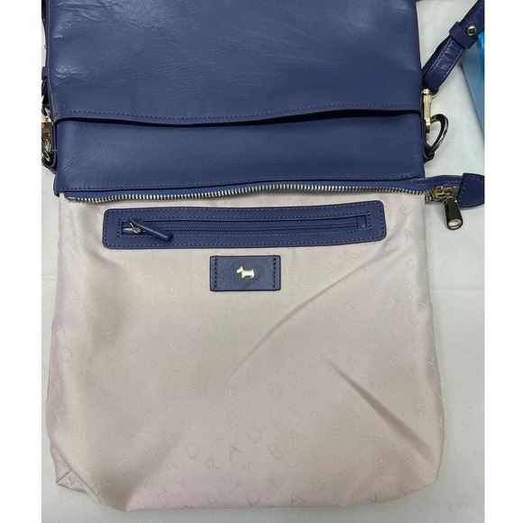Radley London Women's Blue Pockets Zip Top Crossbody Medium Size FLAWS - Picture 16 of 16